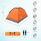 Wakeman 2 Person Camping Tent with Carrying Bag - Lightweight Outdoor Tent by Outdoors Orange 75-CMP1081 - alternate 5